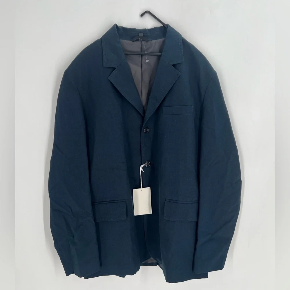 Cos Men’s Relaxed Fit Linen Blend Single Breasted Classic Blazer